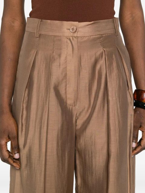 SOLOTRE pleated trousers - Neutrals