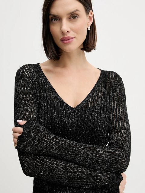 Hoss Intropia sukienka kolor czarny maxi dopasowana 6512541