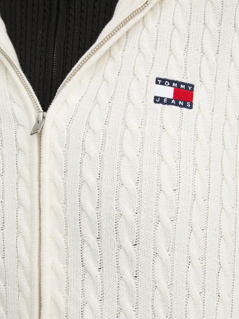 Tommy Jeans sweter bawełniany kolor beżowy DW0DW19334