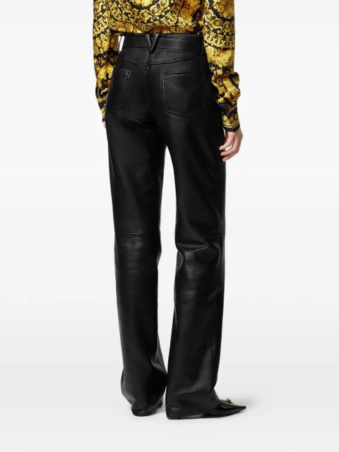 Versace leather trousers - Black