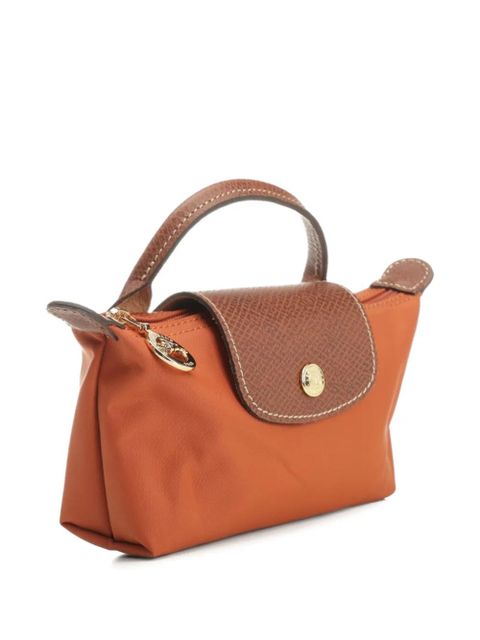 Longchamp Le Pliage Original leather-trim wallet - Orange