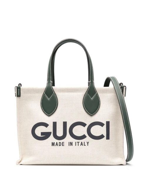 Gucci small logo-print tote bag - Neutrals - zdjęcie produktu nr 1