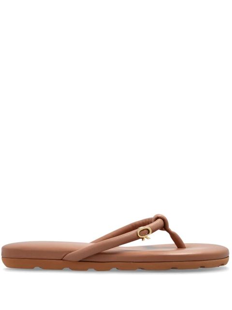Gianvito Rossi Juno flip-flop sandals - Neutrals - zdjęcie produktu nr 1