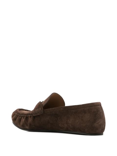 Casadei C-Chain suede loafers - Brown