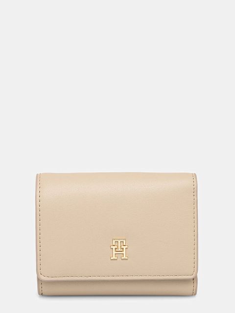 Tommy Hilfiger portfel damski kolor beżowy AW0AW17737 - zdjęcie produktu nr 1