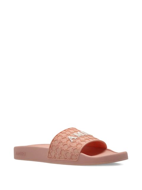 AMIRI MA Quad embossed slides - Pink