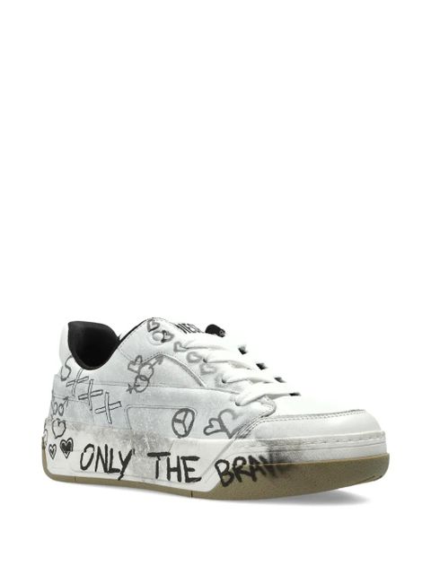 Diesel S-D-Ollie graffiti low-tops sneakers - White