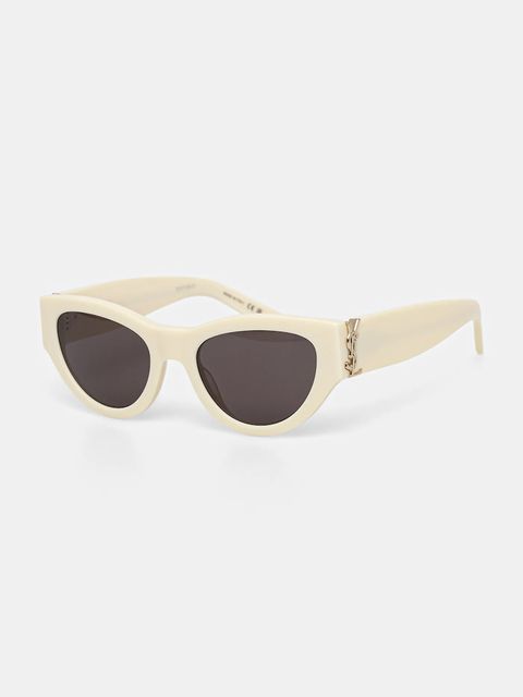 Saint Laurent okulary przeciwsłoneczne damskie kolor beżowy SL M94
