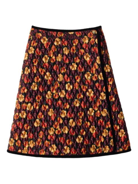 Burberry floral-print quilted skirt - Black - zdjęcie produktu nr 1