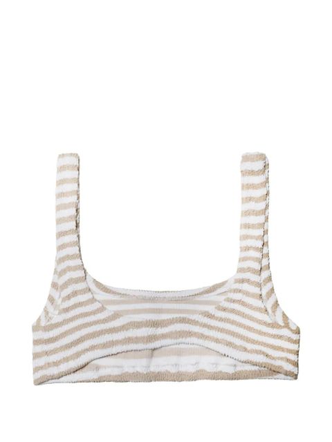 MC2 Saint Barth Naima striped bikini top - White - zdjęcie produktu nr 1