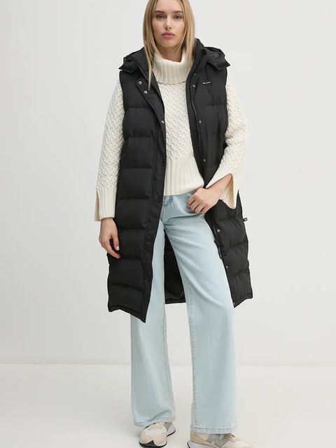 Pepe Jeans bezrękawnik BIBI VEST damski kolor czarny zimowy PL402439