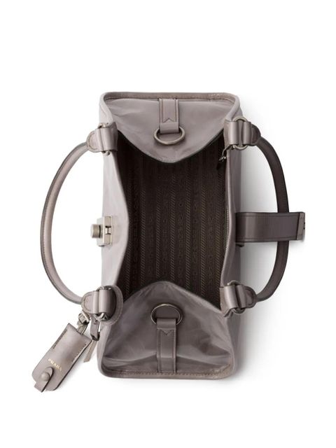 Prada medium leather tote bag - Grey