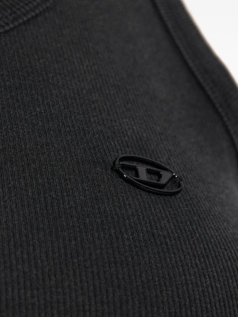 Diesel T-Anky logo-plaque ribbed tank top - Black