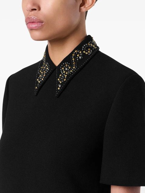 Versace embellished-collar mini dress - Black - zdjęcie produktu nr 2