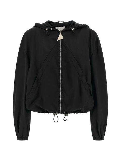 The Attico hooded zip bomber jacket - Black - zdjęcie produktu nr 1