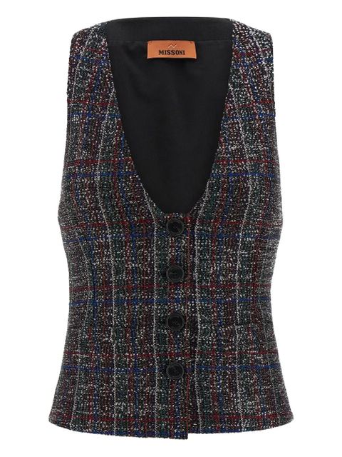 Missoni sequin tartan waistcoat - Grey - zdjęcie produktu nr 1