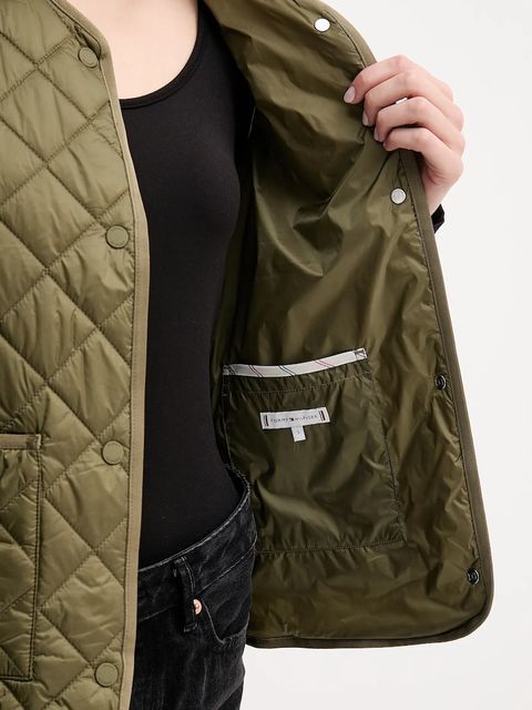 Tommy Hilfiger bezrękawnik kolor zielony przejściowy WW0WW47289