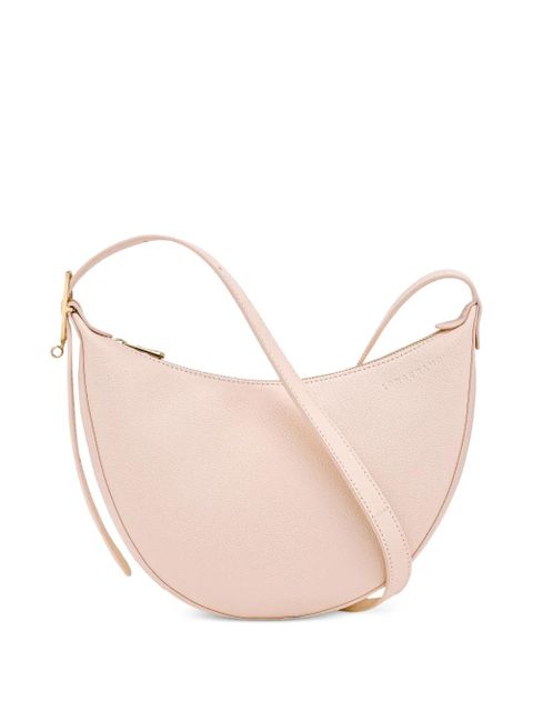 Longchamp small Le Foulonné grained-leather cross body bag - Pink - zdjęcie produktu nr 1