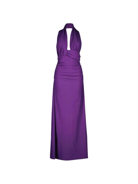 Christopher Esber V-neck ruched beach dress - Purple - zdjęcie produktu nr 1
