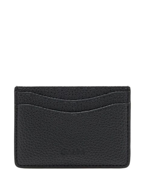 GANNI Bou logo card holder - Black