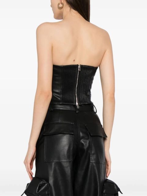 AMIRI strapless zip-up top - Black