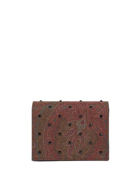 ETRO rhinestone paisley bi-fold wallet - Brown - zdjęcie produktu nr 1