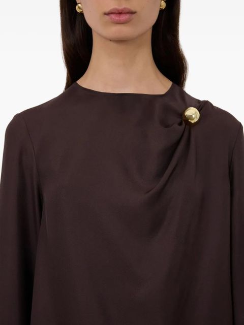 LouLou de Saison Azae draped top - Brown