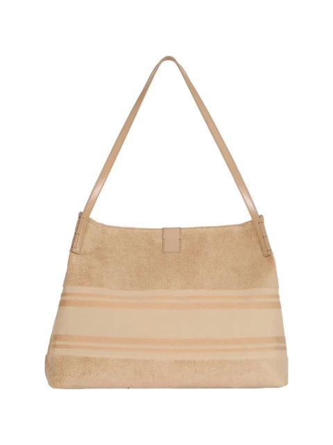 Balmain medium Release tote bag in cotton bouclé - Neutrals