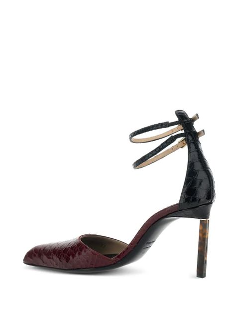 TOM FORD ankle strap stiletto heel pumps - Red