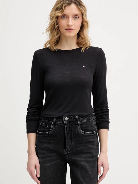 Tommy Hilfiger longsleeve z domieszką kaszmiru - zdjęcie produktu nr 1