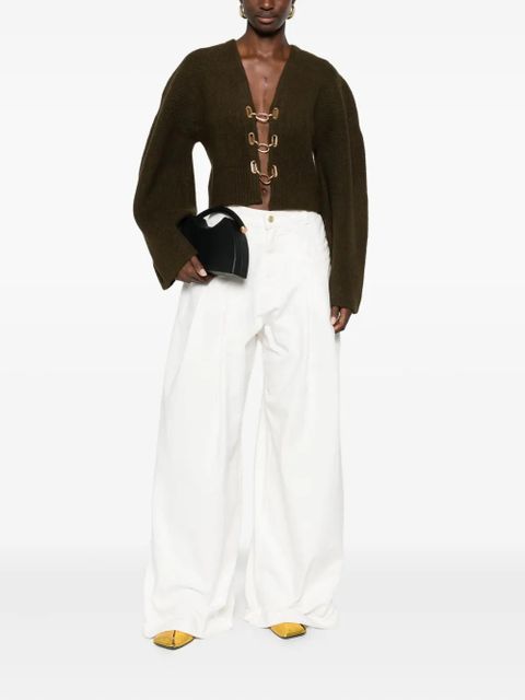 Cult Gaia Mayalu hook-detail cardigan - Green - zdjęcie produktu nr 2