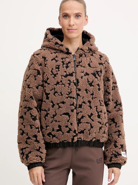 EA7 Emporio Armani kurtka dwustronna kolor brązowy zimowa oversize AF16373.7W000668 - zdjęcie produktu nr 1