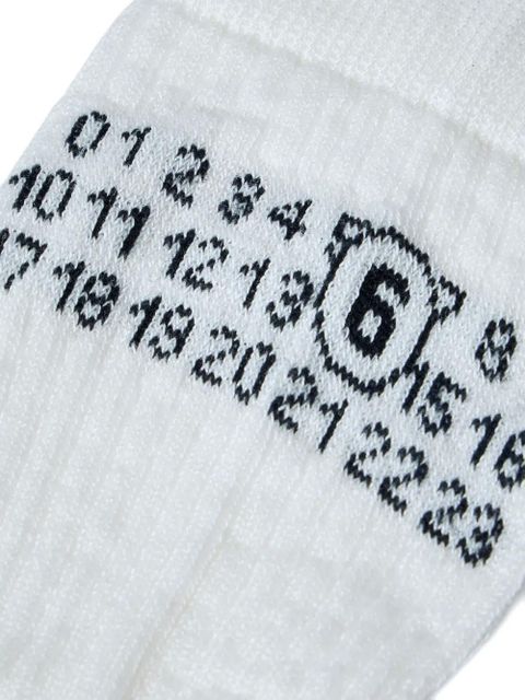 MM6 Maison Margiela ribbed-knit socks - White