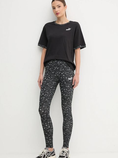 Puma legginsy damskie kolor szary wzorzyste 688085