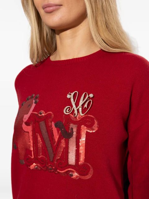 Max Mara letter embellished brooch - Gold