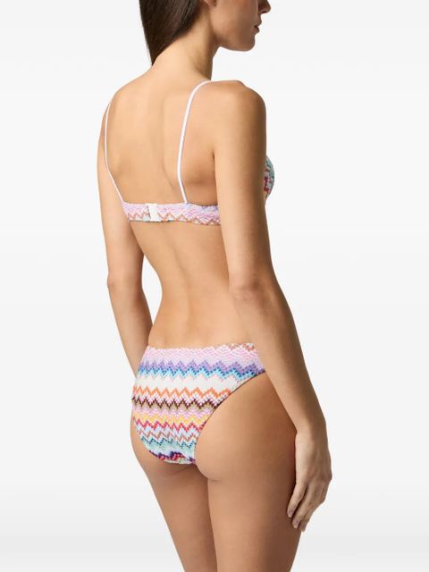 Missoni zig-zag-pattern bikini set - White