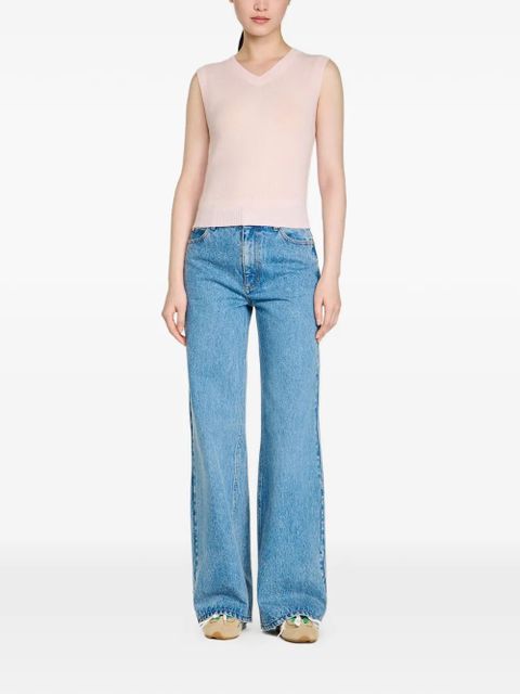 SANDRO V-neck sleeveless top - Pink - zdjęcie produktu nr 2