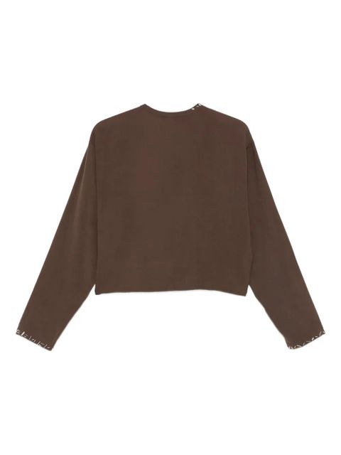 Alysi embellished-trim top - Brown - zdjęcie produktu nr 2