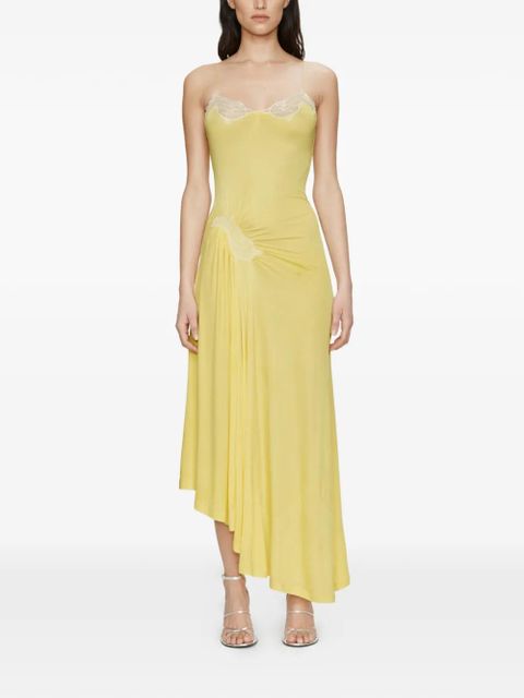 Christopher Esber Delphin lace rib midi dress - Yellow - zdjęcie produktu nr 1