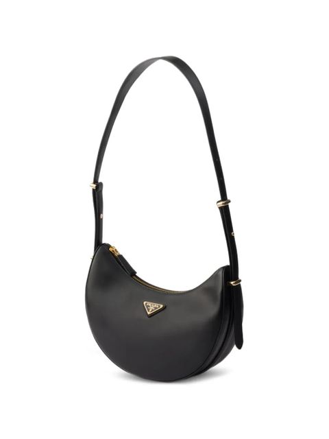 Prada small Arqué leather shoulder bag - Black