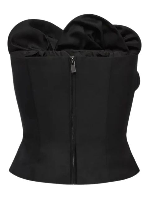 Magda Butrym ruffled corset top - Black