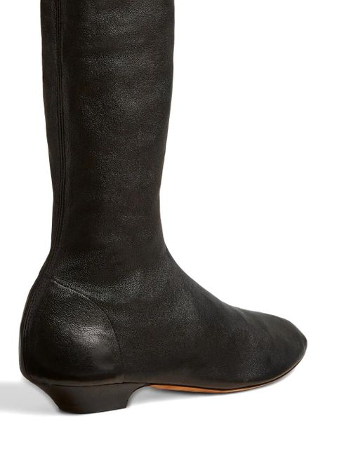 KHAITE Apollo leather boots - Black - zdjęcie produktu nr 2