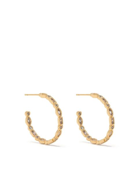 Maje Diamanté-embellished hoop earrings - Gold - zdjęcie produktu nr 1
