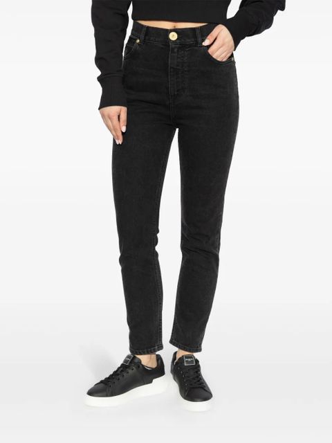 Balmain high-rise slim fit jeans - Black