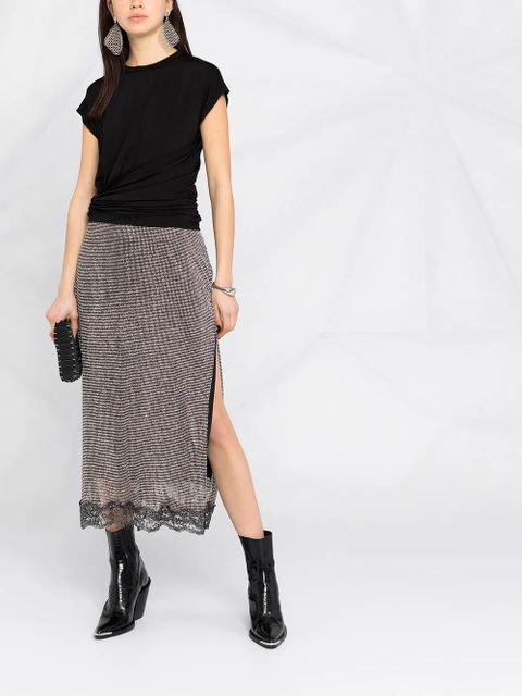 Rabanne side-wrap T-shirt - Black - zdjęcie produktu nr 2