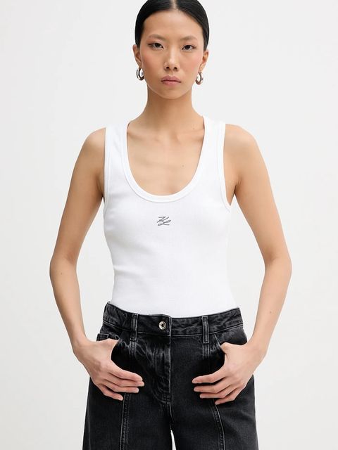 Karl Lagerfeld top kolor biały B1W17015 - zdjęcie produktu nr 1