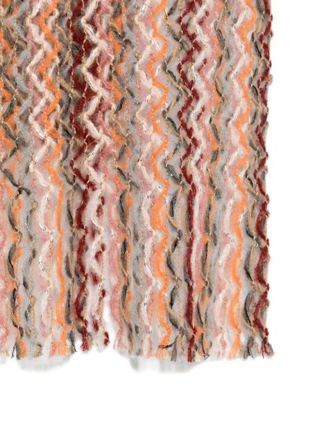 Missoni fringed scarf - Orange
