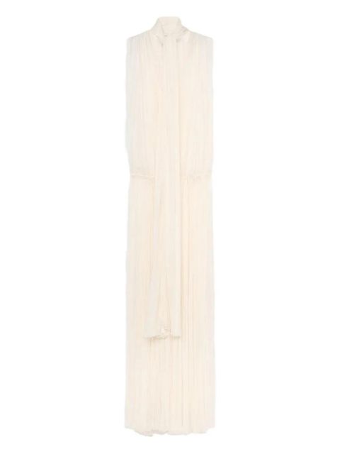 Blumarine pleated sleeveless maxi dress - Neutrals - zdjęcie produktu nr 1