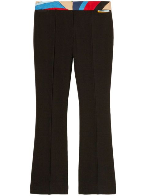 PUCCI abstract-print trim cropped trousers - Black - zdjęcie produktu nr 1