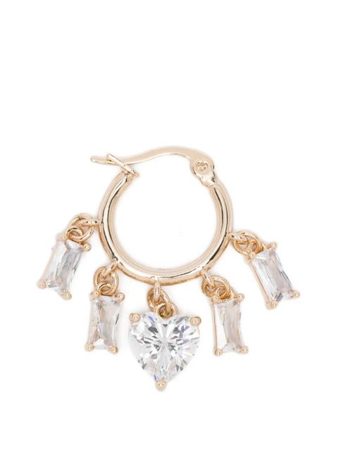 Maje heart zirconia brass earrings - Gold - zdjęcie produktu nr 1